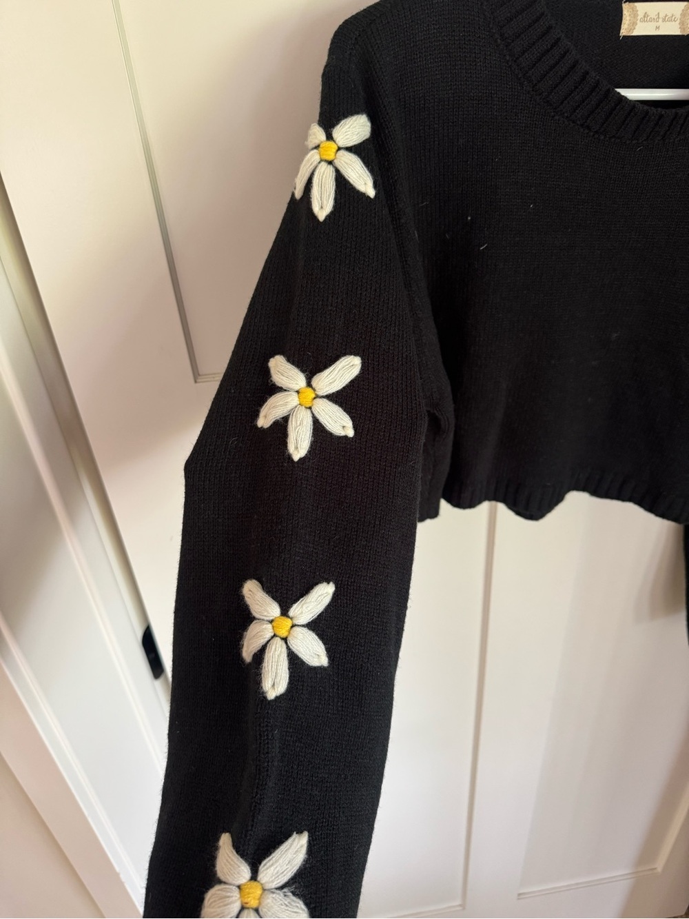 Altar'd State Cropped Flower Sweater - Picture 4 of 5